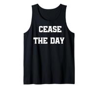 Mens Cease The Day, Wordplay Peace Quote, No War Tank Top
