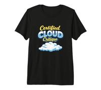 Mens Certified Cloud Critique Funny Cloud Watching for Nephophile Premium T-Shirt