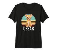 Mens CÉSAR - Cute Boy Name with Cute Lion Premium T-Shirt