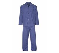 Mens Champion Checked Design Long Cotton Pyjama Sleepwear Nightwear (Blue) L