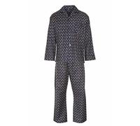 MENS CHAMPION WINCEYETTE CHECK SOFT BRUSHED COTTON WARMTH COMFORT PYJAMA SETS[Navy Diamond,Medium]