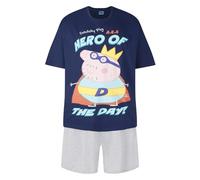 Mens Character Short Pyjama Set Plus Size Short PJ Sets Lounge Sleep Wear #Hero (Daddy 4XL)