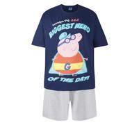 Mens Character Short Pyjama Set Plus Size Short PJ Sets Lounge Sleep Wear #Hero (Grandpa 2XL)