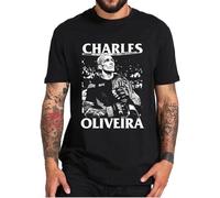 Men's Charles Oliveira Fighter T-Shirt Funny Design Fans Tshirts Summer Soft Casual T Shirts Streetwear Harajuku Graphic T Shirts Black