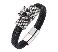 Men's Charm Bracelet Fox Bracelet Charms Bracelet Stainless Steel with Magnetic Clasp Couple Gift