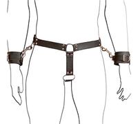 Men's Chastity Belt Anal Plug Chastity Belt for Men Restraint Adjustable Leather Chastity Pants Anti Off Device Strap Adult SM Fetish Slave Costumes Bondage Games Black