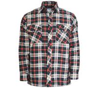 MENS CHECK BRUSHED FLANNEL LUMBER JACK CASUAL COTTON WORK SHIRT SLEEVE [Beige & Green & Red,XXL]