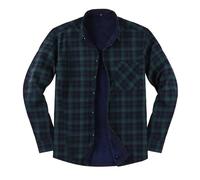Mens Checked Fleece Lined Jacket Lumber Jack Warm Shirt Mens Winter Thermal Shirts Vintage Plaid Shirts Casual Flannel Jacket Regular Fit 4 Seasons Lumberjack Button Down Check Jackets