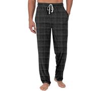 Men's Checked Striped Casual Trousers Long Comfortable Straight Leg Trousers Baggy Breathable Trousers Lightweight Fashion Summer Trousers Regular Fit Beach Outdoor Trousers with Drawstring and
