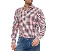 Men's Checkered Shirt Modern Fit Business Casual Wedding Long Sleeve Checkered