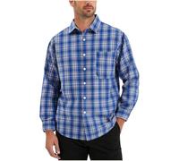 Mens Checkered Shirts Long Sleeve Shirt Jacket for Men Regular Fit Button Up Plaid Shirt Lightweight Work Shirts Designer Lumberjack Overshirt Gardening Walking Clothing M-5XL
