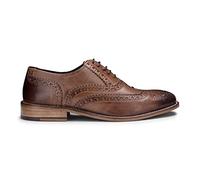 Mens Chesnut Gatsby Oxford Leather Classic Formal Laced Vintage Brogue Shoes