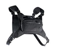 Mens Chest Bag - Black Green Hiking Chest Pack for Running Vest, Phone Holder Backpack Motorcycle, for Women Camping Climbing Cycling Fishing Hunting Walking, Oxford Cloth