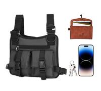 Men's Chest Bag - Lightweight and Adjustable Chest Bag, Luggage & Travel Equipment for Sports, Biking, Camping, Hiking, Mountain, Cycling, Fishing, Daily, grey, Se référer au descriptif