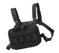 Men's Chest Pack - Breathable Oxford Breast Pocket with Mesh Back, Portable Belly Pocket | Multifunctional with a large storage space, 20l barrel and travel bag for outdoor activities, Black