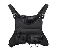 Men's Chest Pack, Outdoor Vest Bag, Lightweight Gear Carrier, 14.96 x 1.97 x 10.24 inches, Adjustable Strap Design, Zippered Phone Pouch, Ideal for Cycling Workout, Hiking Travel, Running Camping Gym