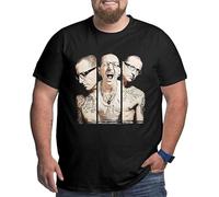 Men's Chester Bennington T Shirt Man's Summer Tee Casual Crew Neck Short Sleeve Shirts Black 3XL