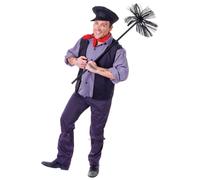 Mens Chimney Sweep Costume Victorian Industrial Era Book Day Adult Fancy Dress