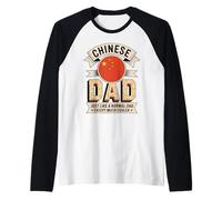 Mens Chinese Dad Just Like A Normal Dad Except Much Cooler Raglan Baseball Tee