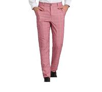 Men's Chino Trousers Flat Front Plaid Print Regular Fit Adjustable Waistband Straight Leg Pants Pocket Wrinkle-Resistant Smart Dress Pants Slim Bussiness Check Bottoms Casual Spring Summer Work Office