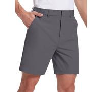 Mens Chinos Golf Shorts 7" Lightweight Dress Shorts with Pockets Stretch Quick Dry Comfy Work Short Trousers Summer Leisure Workwear Smart Casual Outdoor Half Pants