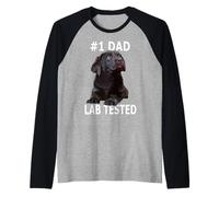 Mens Chocolate Lab Dad Labrador Dad The Dog Father Retriever Dad Raglan Baseball Tee