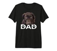 Mens Chocolate Lab Dad The Dog Father The Lab Father Labrador Dad Premium T-Shirt