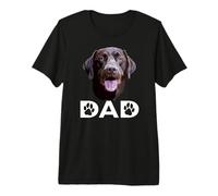 Mens Chocolate Lab Dad The Dog Father The Lab Father Labrador Dad Premium T-Shirt