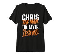 Mens Chris Personalized Name The Man The Myth The Legend Premium T-Shirt