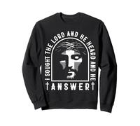 Mens Christian I Sought The Lord And He Heard Faith In God Sweatshirt