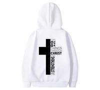 Men's Christian Religious Hoodies Workou Graphic Anime Hooded Outfits Y2K Long Sleeve Clothes Cute Personalized with Designs Fall Vintage Cartoon Trendy Comfort 2024 Soft Mens Plain White