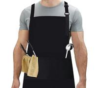Mens Christmas Apron, Adjustable BBQ Waterproof Cooking Apron Novelty Aprons for Men Chef Apron for Men Christmas Gifts, Professional Kitchen Aprons for Cooking with Double Pocket ( 1 PC, Black )