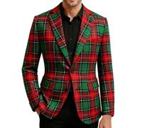 Mens Christmas Blazer Corduroy Sequin Luxury Tuxedo Lightweight Regular Fit Prom Suit Xmas Tree Dinner Jacket Shawl Lapel One Button Tuxedo Suits Evening Wear Party Wedding Business Formal Coat