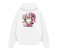Men's Christmas Hoodie, Christmas Hoodie with Christmas Motif, Christmas Jumper with Hood, Casual Christmas Hooded Sweatshirt, Winter Christmas Hoodie, Xmas Hoody for Festive, White, L