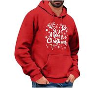 Men's Christmas Hoodie Sweatshirt UK Sale Clearance, Xmas Tree Jumper Long Sleeve Hooded Pullover Funny Patterns Sweater Ugly Novelty Tops Casual Fleece Lined Sweatshirts with Pocket Activewear