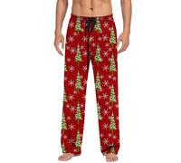 Mens Christmas Joggers Sweatpants Funny Christmas Santa Print Jogging Bottoms Baggy Drawstring Sweatpants Winter Thermal Elastic Waist Tracksuit Soft Comfortable Activewear with Pockets