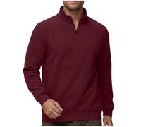 Men's Christmas Jumper Funny Ugly Reindeer Santa Elf Novelty Xmas Tree Sweater Funny Long Sleeve Pullover Shirt Classic Cotton Winter Sweatshirt Festive Party Costumes (Red,S)