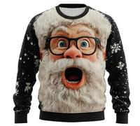 Mens Christmas Jumper Sweaters Shirt Winter Jumpers for Men Jacket Ugly 3d Printed Xmas Pullover Sweatshirt Golf Funny Women Father Outfit Adult Novelty