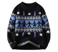 Men'S Christmas Jumpers-Christmas Sweater For Men-Round Neck Knit Sweater Coat For Winter Pattern Design Casual Pullover Knitwear For Young Adults Cozy And Stylish