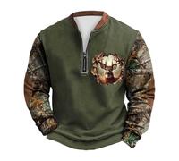 Mens Christmas Jumpers Merry Christmas Sweatshirts Tree Print Graphics Pullover Sweater Santa Claus Xmas Shirt Holiday Long Sleeve Tops Casual Workwear Sports Leisure Pullover Top Xmas (Green,XXL)