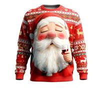 Mens Christmas Jumpers Roll Neck Women's Ugly Sweater Matching Funny Xmas Sweatshirt Jumper for Men Women Designer Graphic Quarter Zip Knitted Halloween Long Sleeve Tops Men's