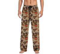 Men's Christmas Pyjamas Xmas PJ Pants Casual Elastic Waist Gonk Elk Print Pajama With Drawstring Bottoms Jogging Sleepwear Trousers Nightwear Loungewear (61-B, M)