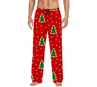Men's Christmas Pyjamas Xmas PJ Pants Casual Elastic Waist Gonk Elk Print Pajama With Drawstring Bottoms Jogging Sleepwear Trousers Nightwear Loungewear (M)