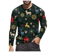Mens Christmas Shirt Long Sleeve, Xmas Shirts for Men Boys Christmas Shirt Tee Shirts for Men Funny T UK Mens Short Sleeve Black Big and Tall