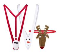 Men's Christmas String Mankini for Men Sexy Funny UK Hot Snowman Santa Claus Elephant Deer Thong Borat Underwear Joke Gift Secret Santa Christmas Costume 3 Pack