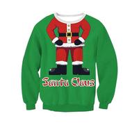 Men's Christmas Sweatshirt Large Size - Long Sleeve Printed Ugly Casual Pullover Chic and Elegant Autumn Winter Round Neck Sweatshirt Loose Fit Christmas Funny Party Sportwear