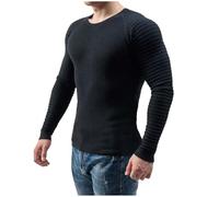 Mens Christmas Sweatshirt Men's Pullover Grandad Shirts for Men Short Sleeve Winter Hoodie for Men Pullover NASA Jacket Graphic Hoodie Sleeveless Jumper Men Men's 3/4 Length Coat (Black, M)