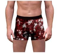 Mens Christmas Underwear, Sexy Santa Costume Men, Hipster Underpants Bulge Pouch Shapewear Breathable Personalised Underwear Trunks Personalised Funny Gifts for Him Boyfriend