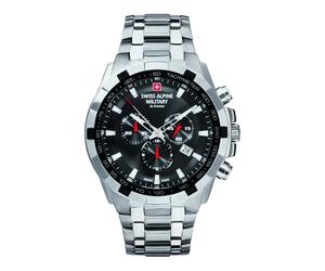 Men's Chronograph Quartz Watch 10Atm Swiss Made 7043.9137 - unisex - Swiss Alpine Military - Watches - Gray - ONE SIZE - Accessories ONE SIZE