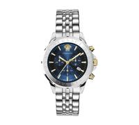 Men's Chronograph Signature Watch Blue- male- Versace- Watches- Gray- ONE SIZE- Accessories ONE SIZE